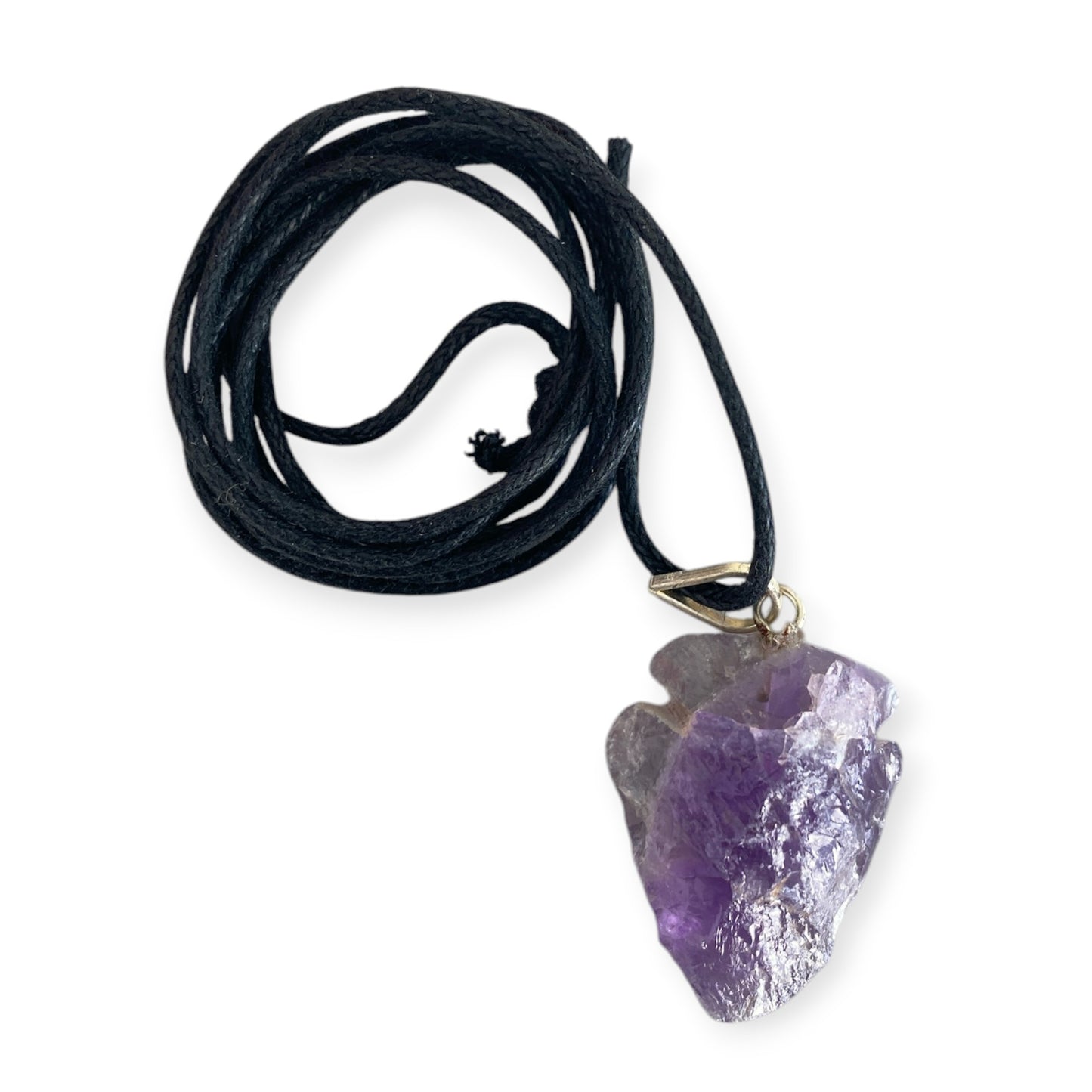 AMETHYST ARROWHEAD Pendant 1" to 1.5" with NECKLACE - India