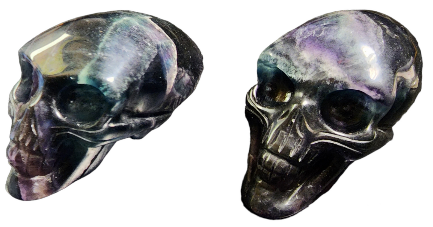 Purple Fluorite Alien Skull