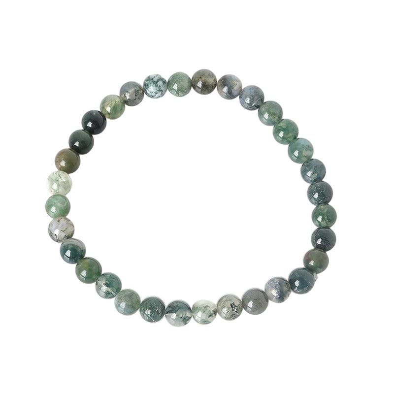 Moss Agate Stretch Bracelet - 6mm Beads- China - NEW523
