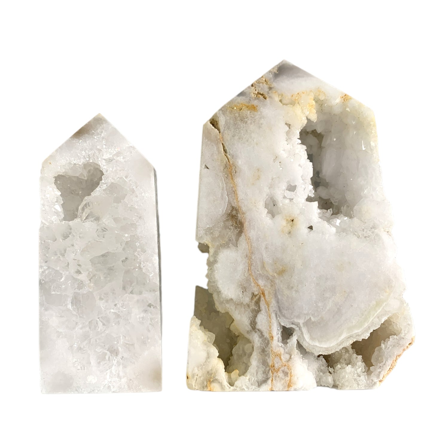 Tours d'agate géode blanche - 3 à 6 pouces - Prix au gramme - Chine - NEW822