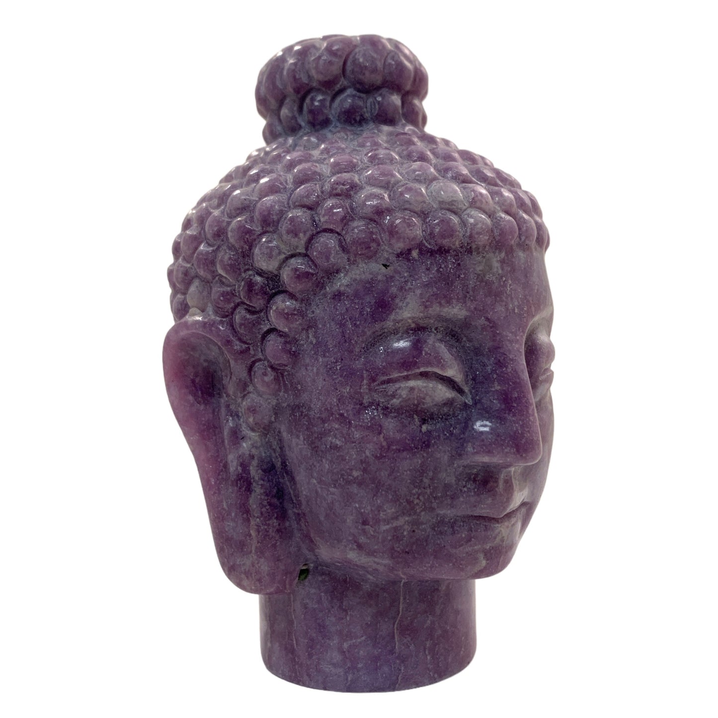 Liu Li Buddha Head - PURPLE MICA Lep. - Small 3.25 inch - Made in China - NEW722