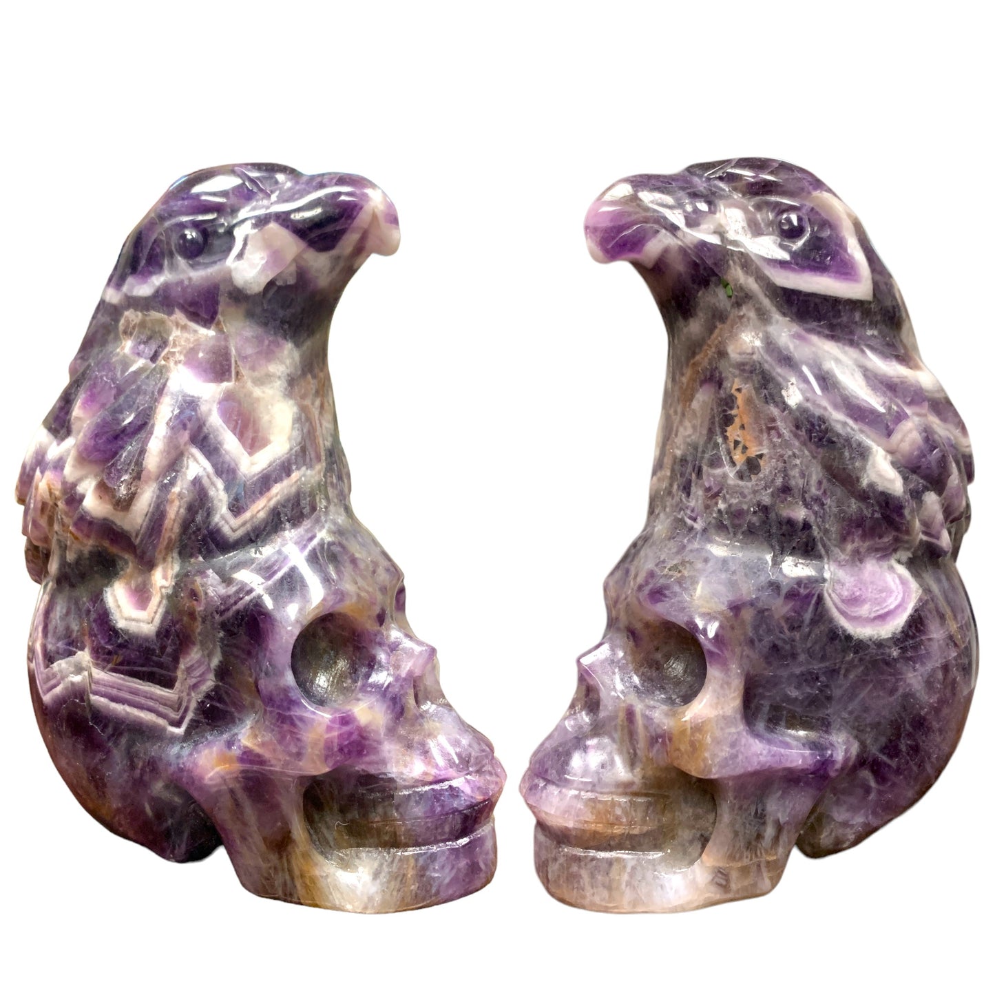 Skull 5.25" w/Eagle Dream Amethyst - LARGE 4x5.5x2.5 - 1105g - China - NEW822