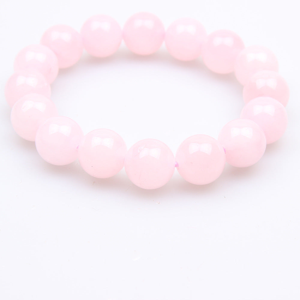 Bracelet en quartz rose - Perles de 6 mm - Environ 7,1 pouces - NEW222