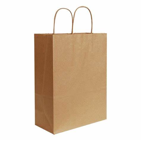 Natural Kraft - 2 Bottle Wine Heavy Duty Paper Shopping Bags - 6.5 x 3.25 x 13 inch W x D x H (250 per case) SH-W2HDNK - Made in Indonesia