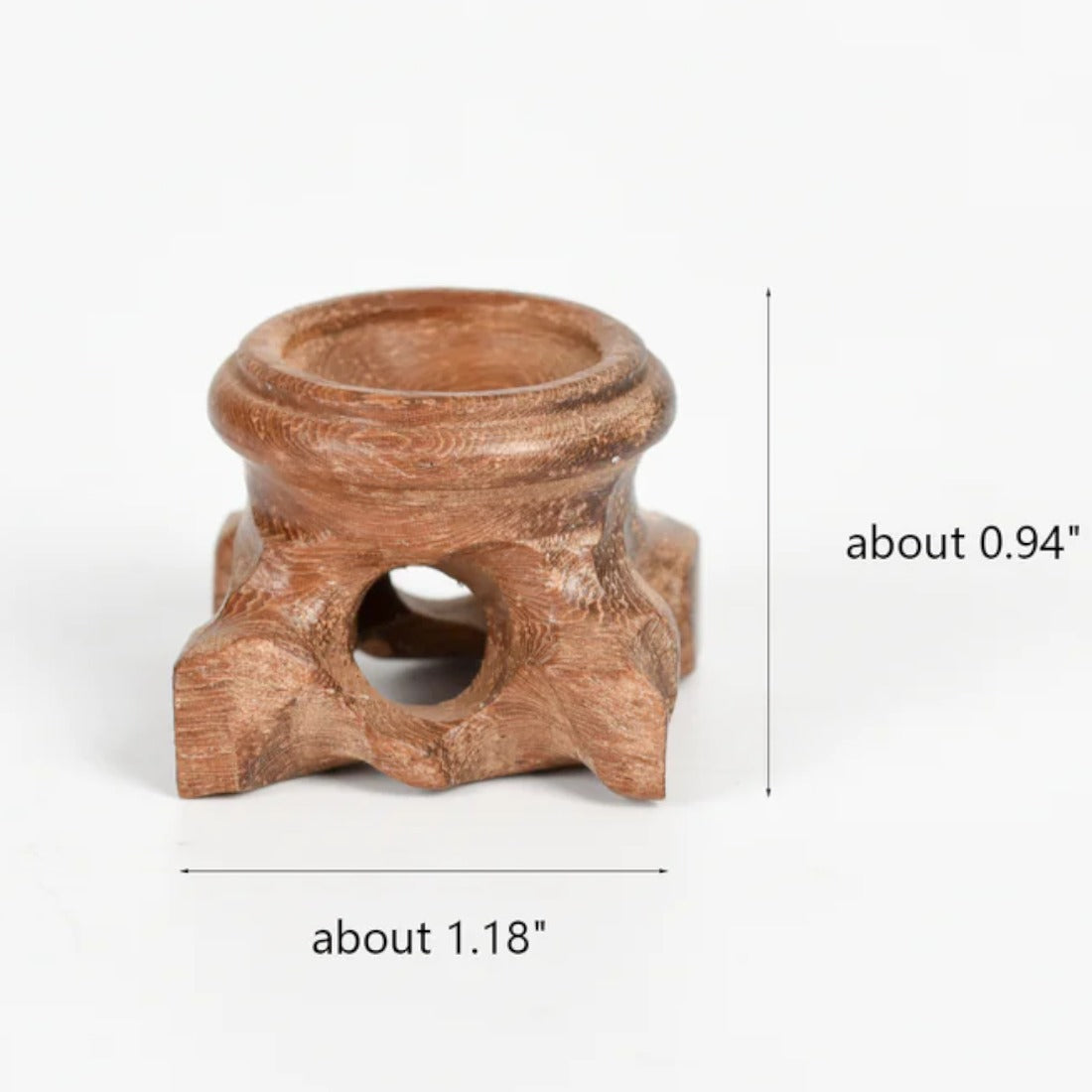 30 x 22mm - Sphere Stand Natural Wooden - 1.18 x .94 inch - NEW1022