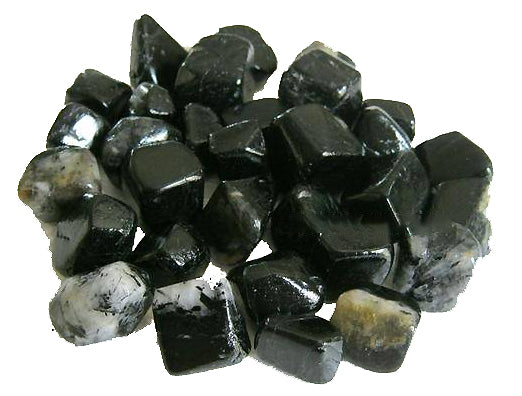 Black Tourmaline Tumbled Stones 20 to 30mm - 500 Gram (1.1 Pound) - India