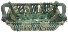 GREEN WILLOW SEAGRASS TRAY 11 x 9-5 x 3-5 + H