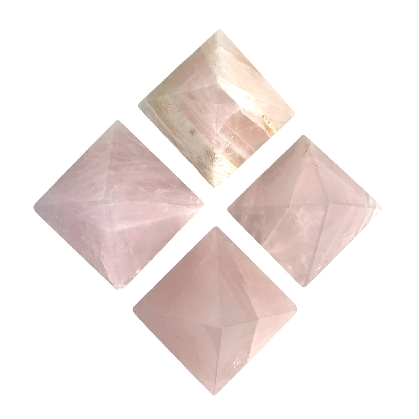 Rose Quartz - Small Pyramids - 20 to 25mm - Price per piece 20g - Order in 5's - India - NEW121