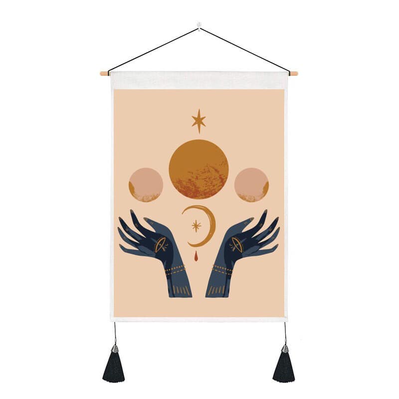 Cintre mural pour tapisserie Moon Hands - 13,75 de large x 19,5 pouces de long - 35 × 50 cm - Chine - NEW922