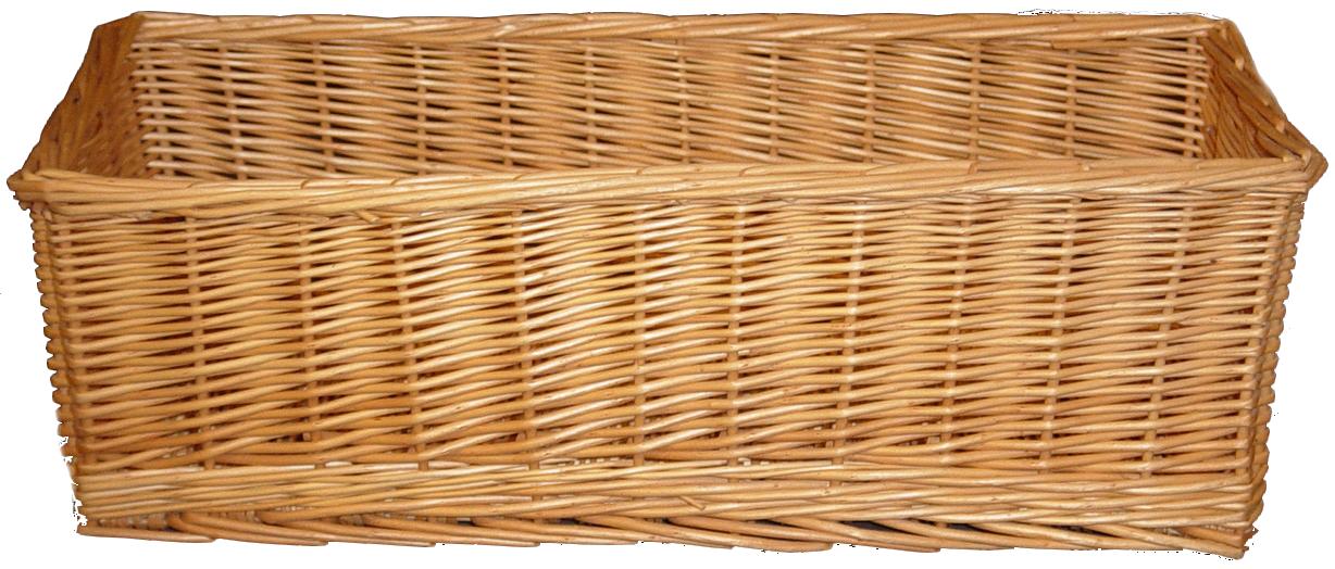RECTANGLE WILLOW CD TRAY - HONEY - 15-5 x 6-25 x 5