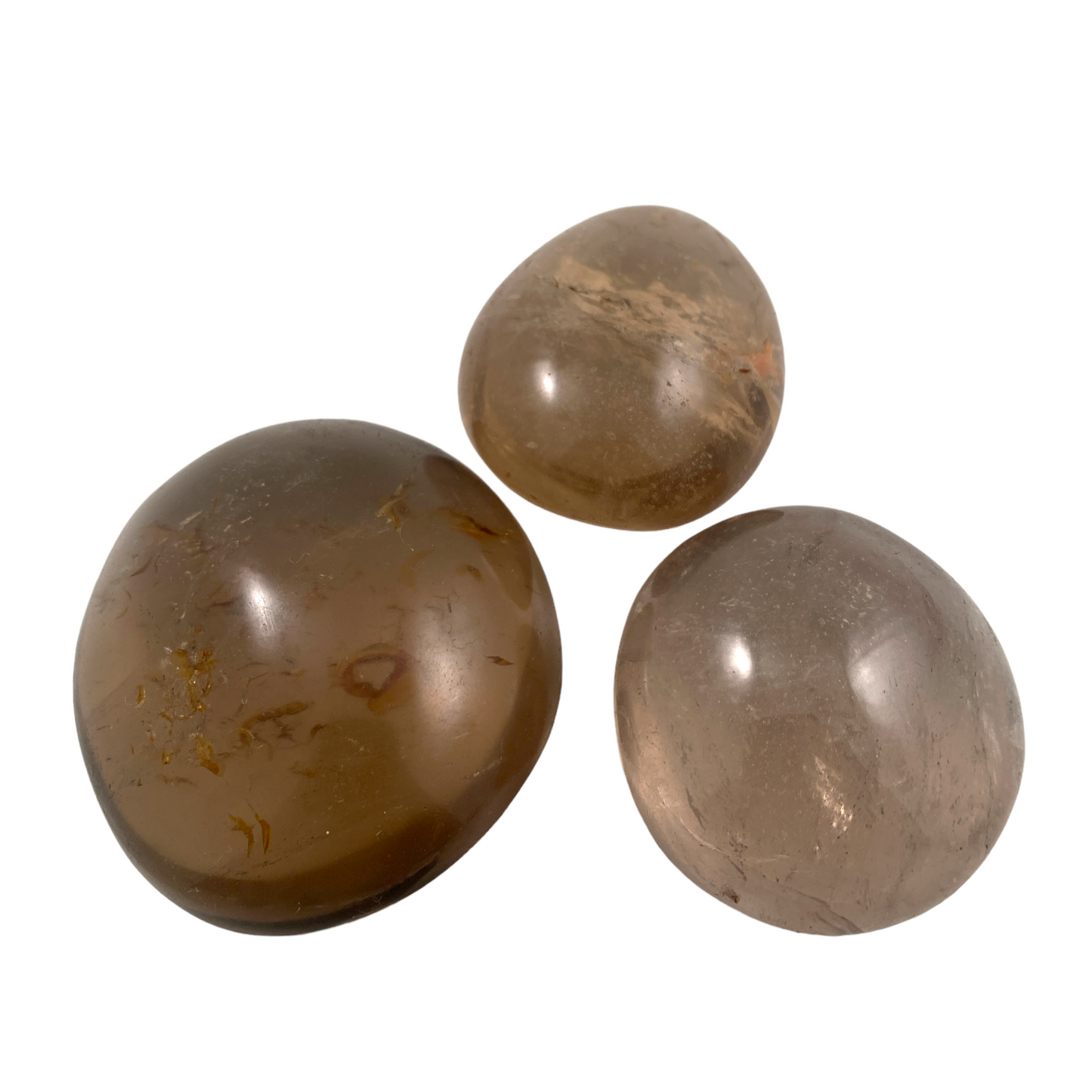 Smokey Quartz Palm Stones - Large 2.5x2 inch - 30 - 40 mm - Price per Gram - China - NEW822