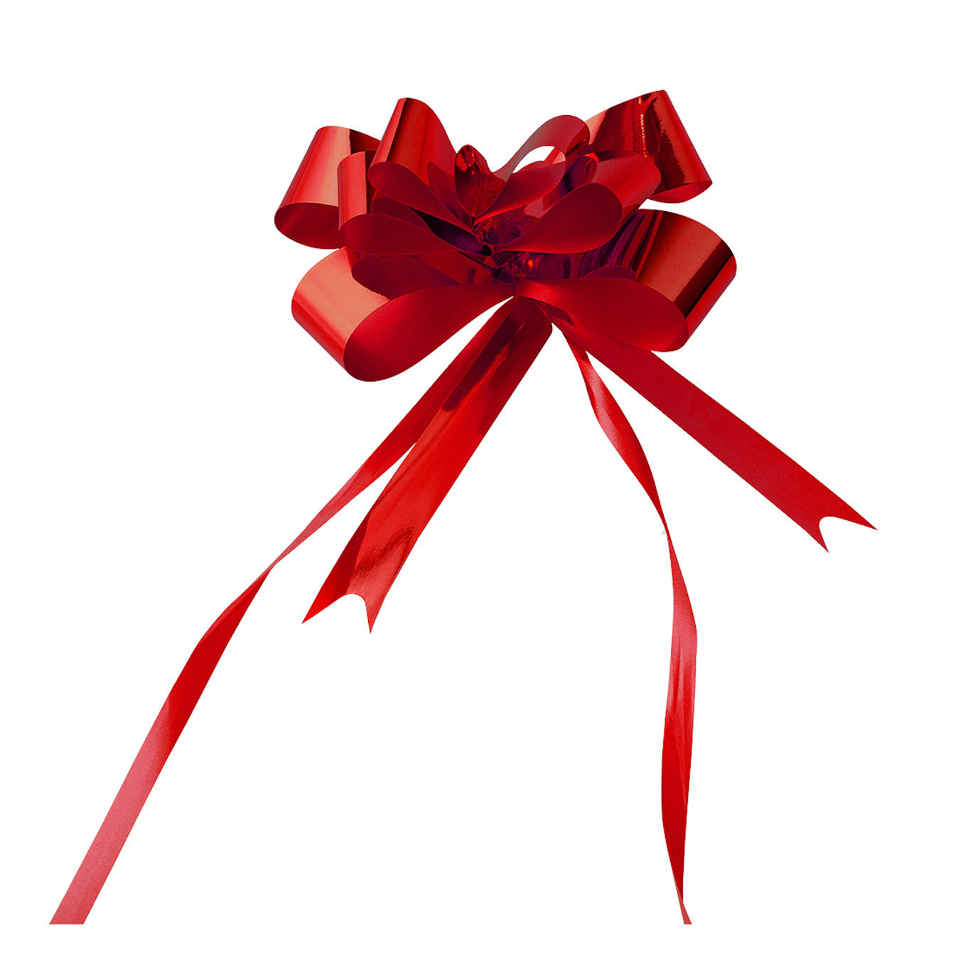 2 inch - METALLIC - RED PULL BOW - 13mm - 8 LOOPS