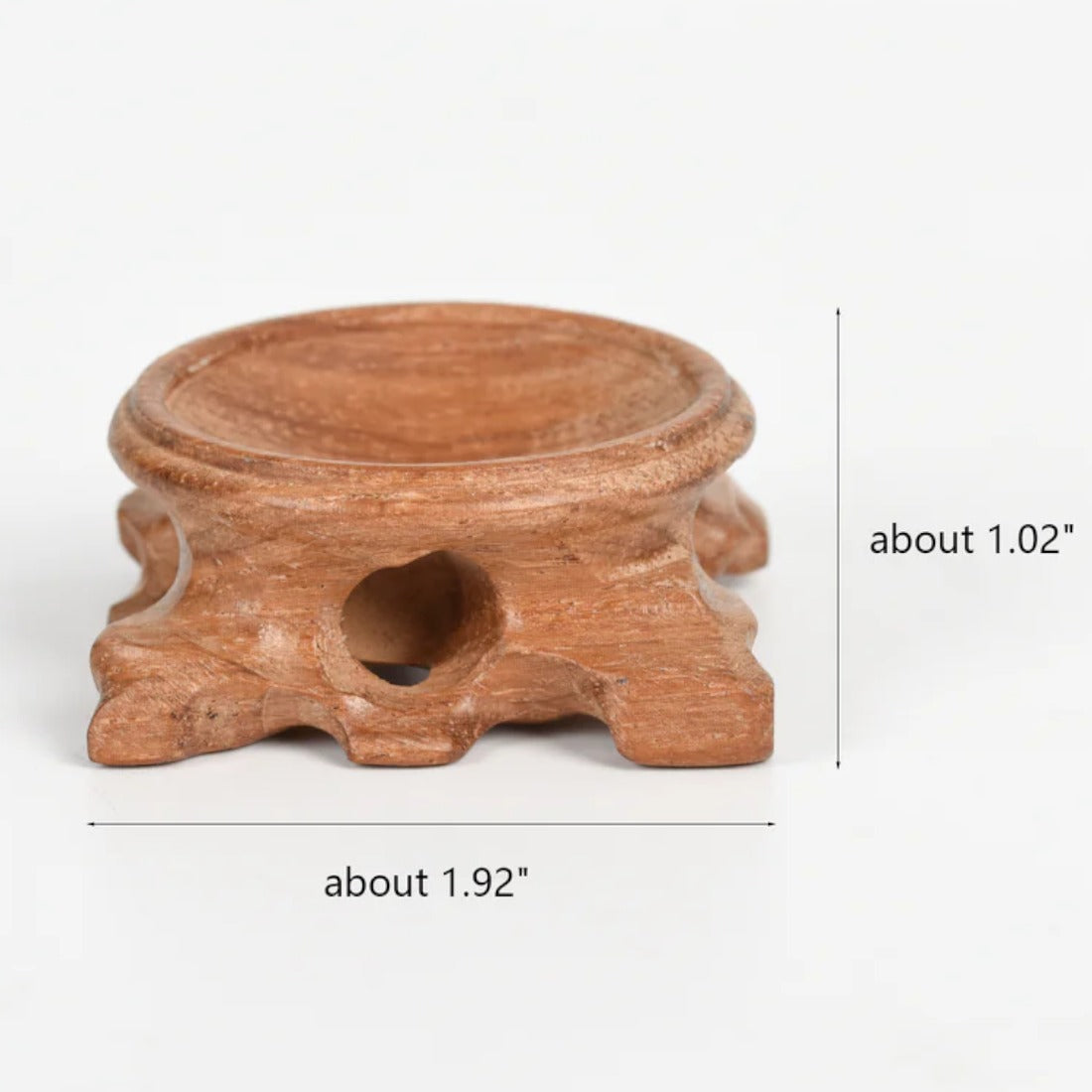 50 x 24mm Sphere Stand Natural Wooden - 1.92 x 1.02 inch - NEW1022