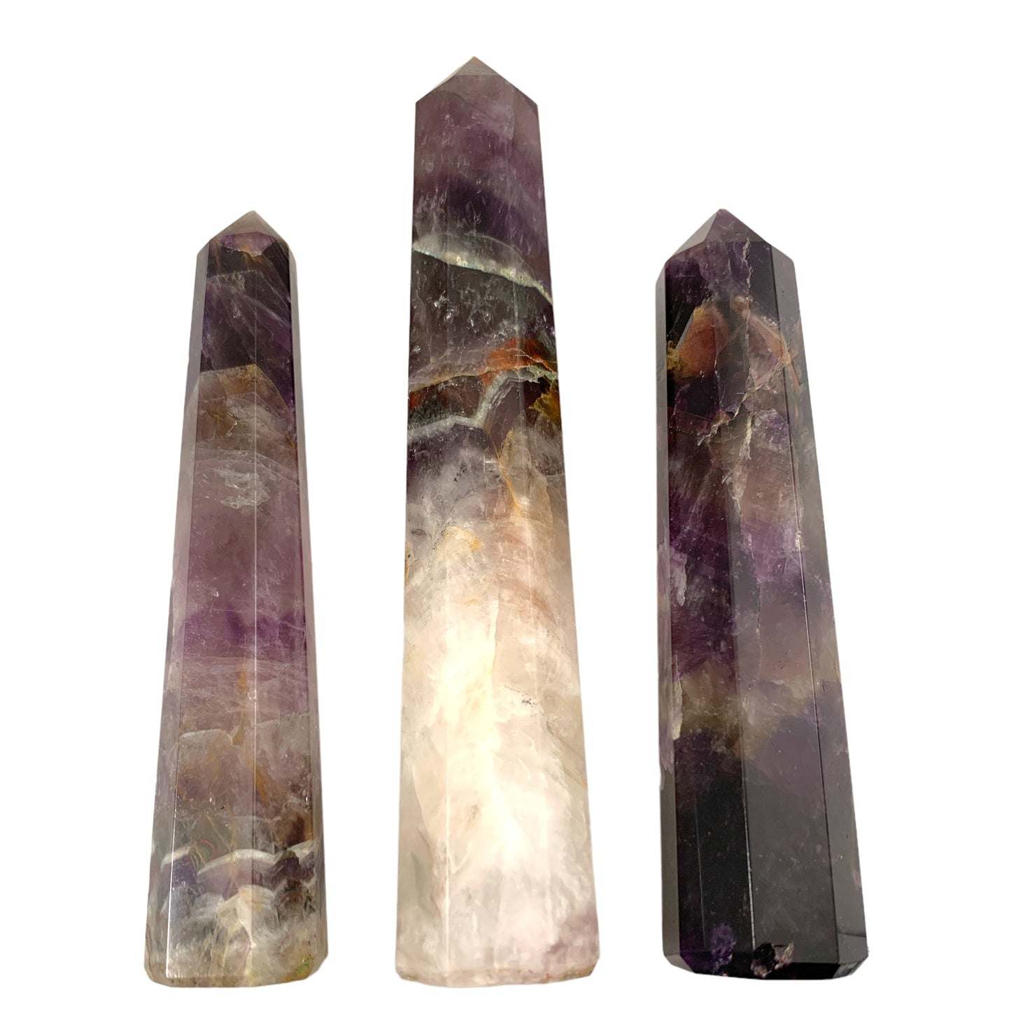 AMETHYST - Pointes polies - 4 pouces - 100 grammes - Taille et poids env.