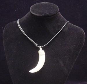 BONE BEAR CLAW - W/BLACK CORD NECKLACE