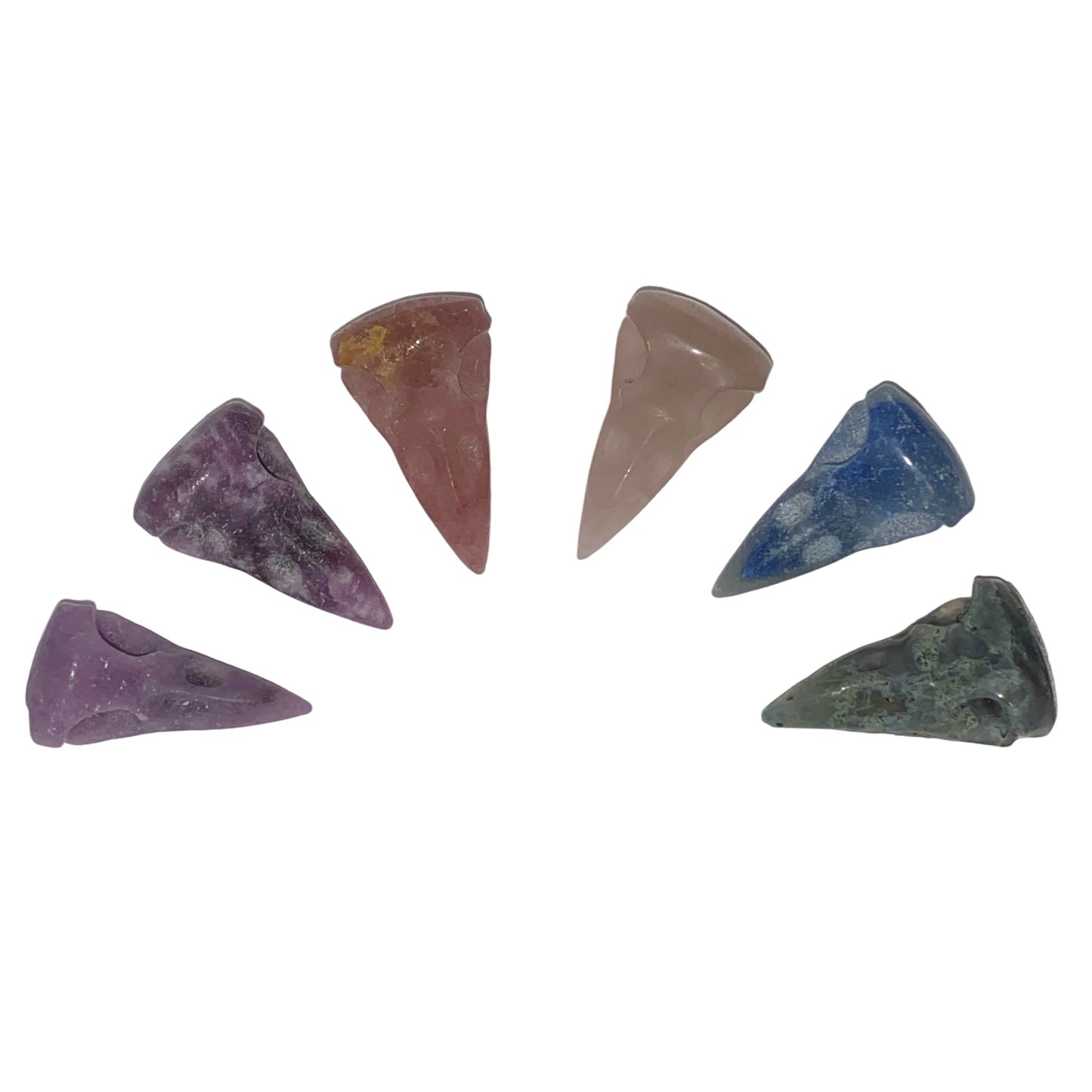 Raven SKULL - Assorted Stones - Baby 32-35mm x 18mm - China - NEW223