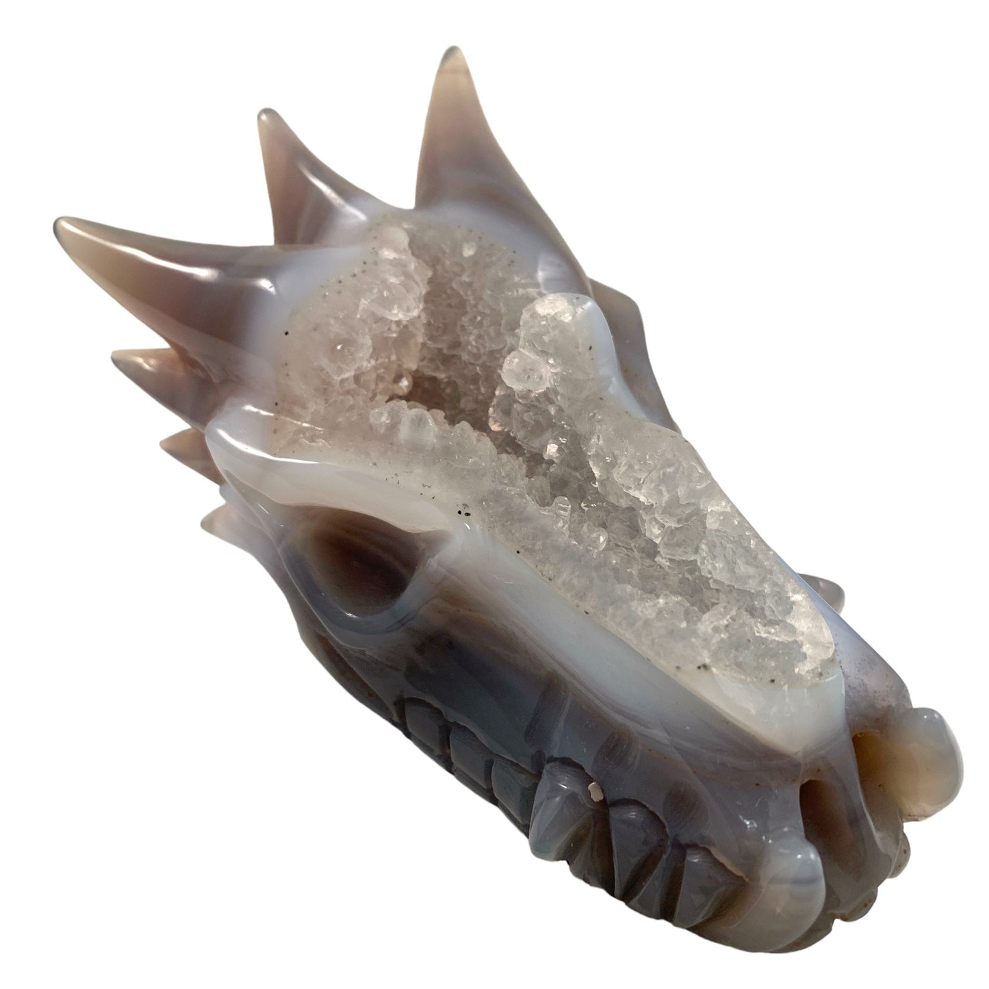 DRAGON HEAD AGATE WITH DRUZY - XL 20 cm 8 inch - Price per gram - China - NEW622