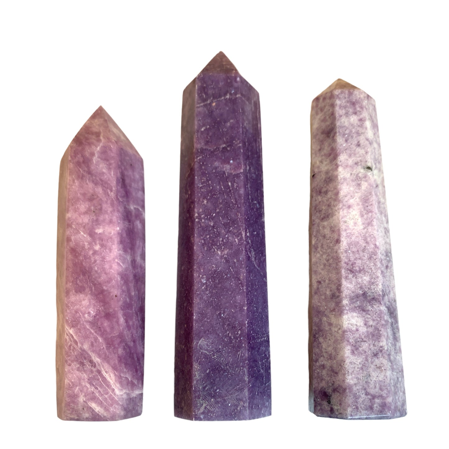 LEPIDOLITE - Pointes Polies - 3,5 à 5 pouces - Prix au gramme par pièce