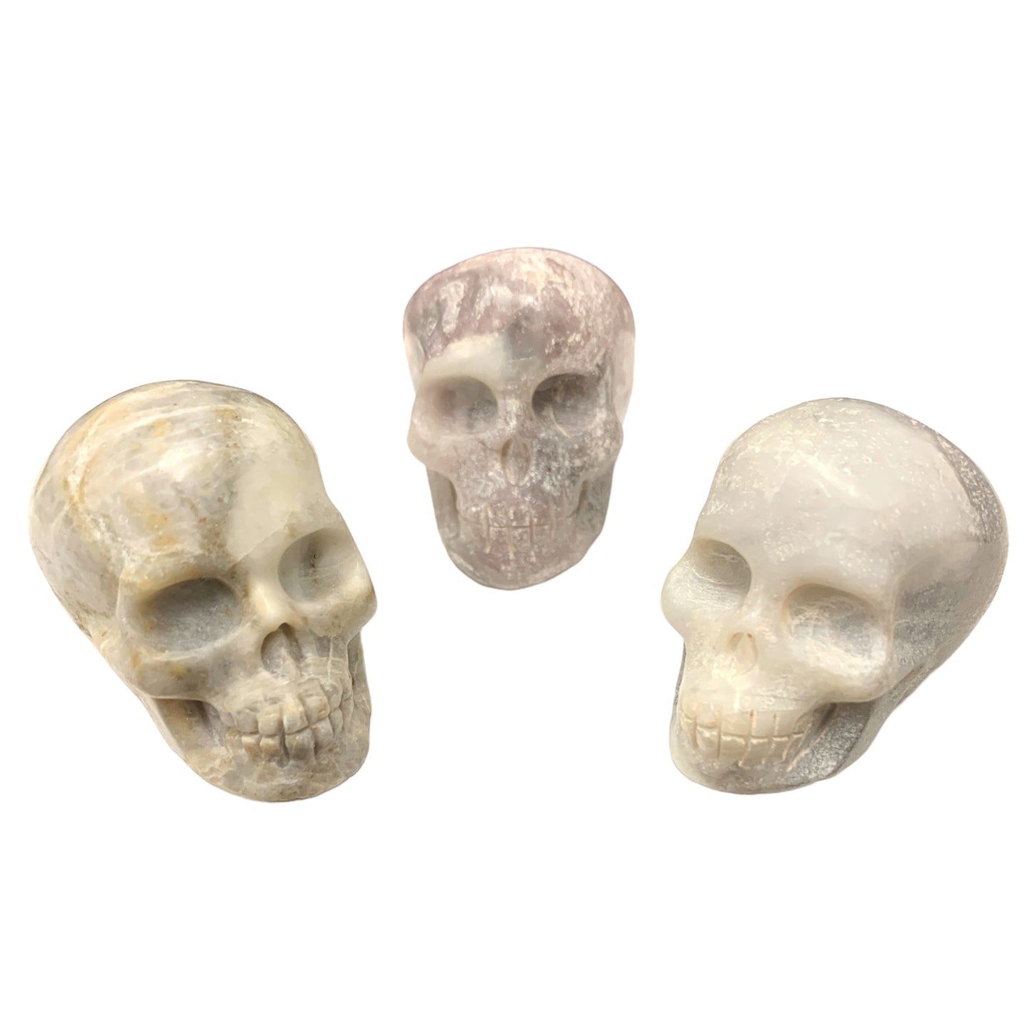 Skull - GREY AGATE - Extra Small 30Hx40Lx28mm wide - China - NEW722