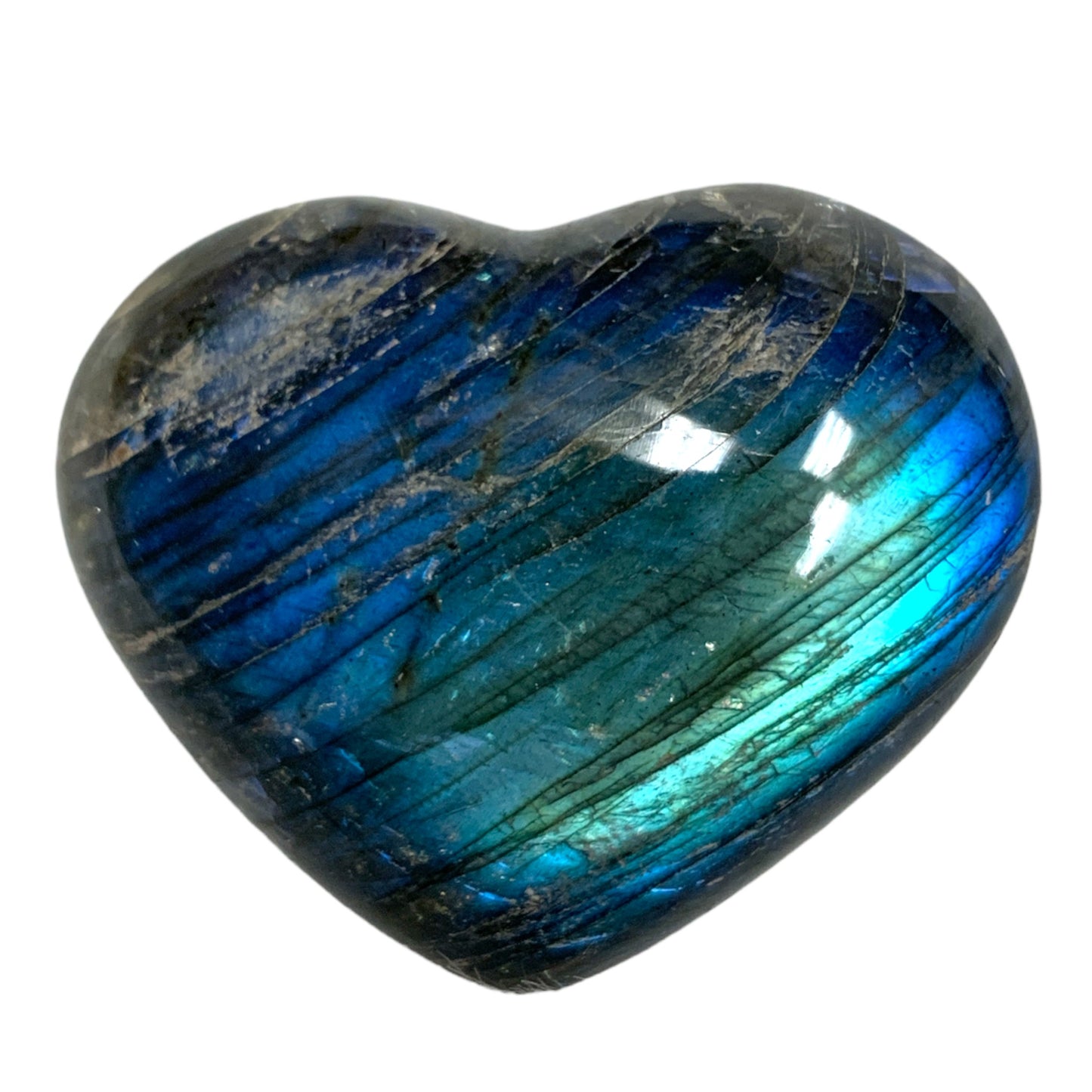 Medium Pub HEART - Labradorite Flashy - 50-60 mm - Price per gram - China - NEW822