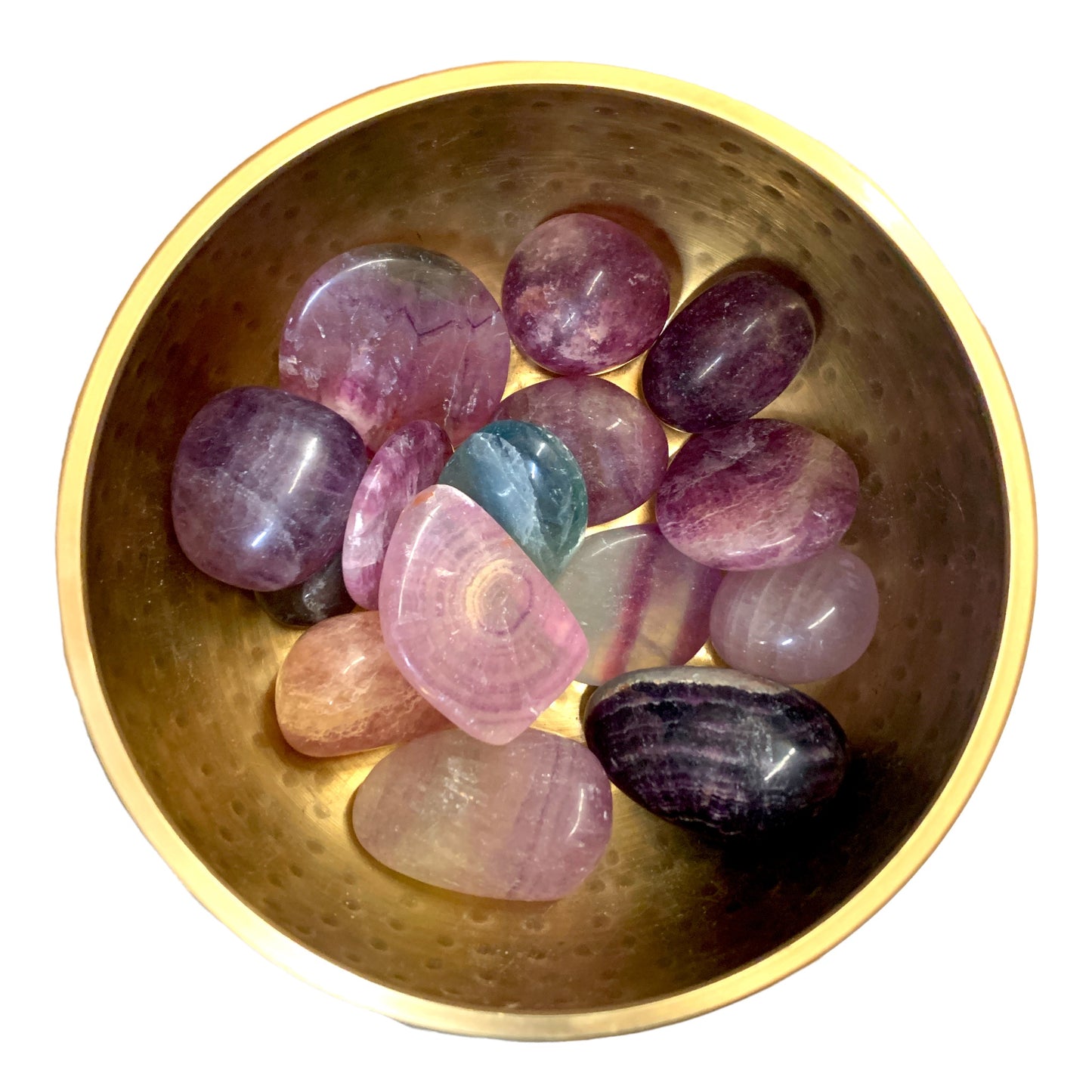 Fluorite Watermelon Tumbled Stones - Large 30 - 50 mm - per gram - China - NEW722