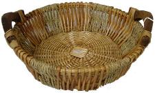 BROWN WILLOW SEAGRASS TRAY - ROUND - 11 x 3 deep