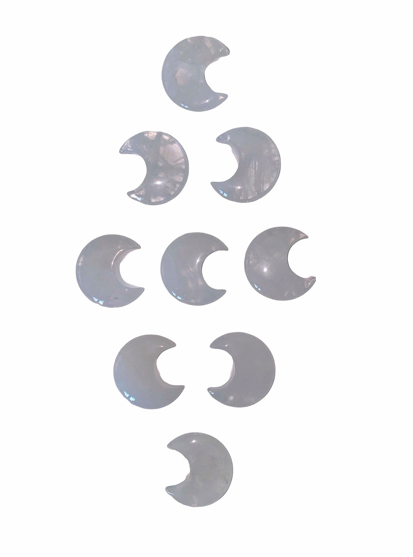 CLEAR QUARTZ - CRESCENT MOON - 3cm - China - NEW722
