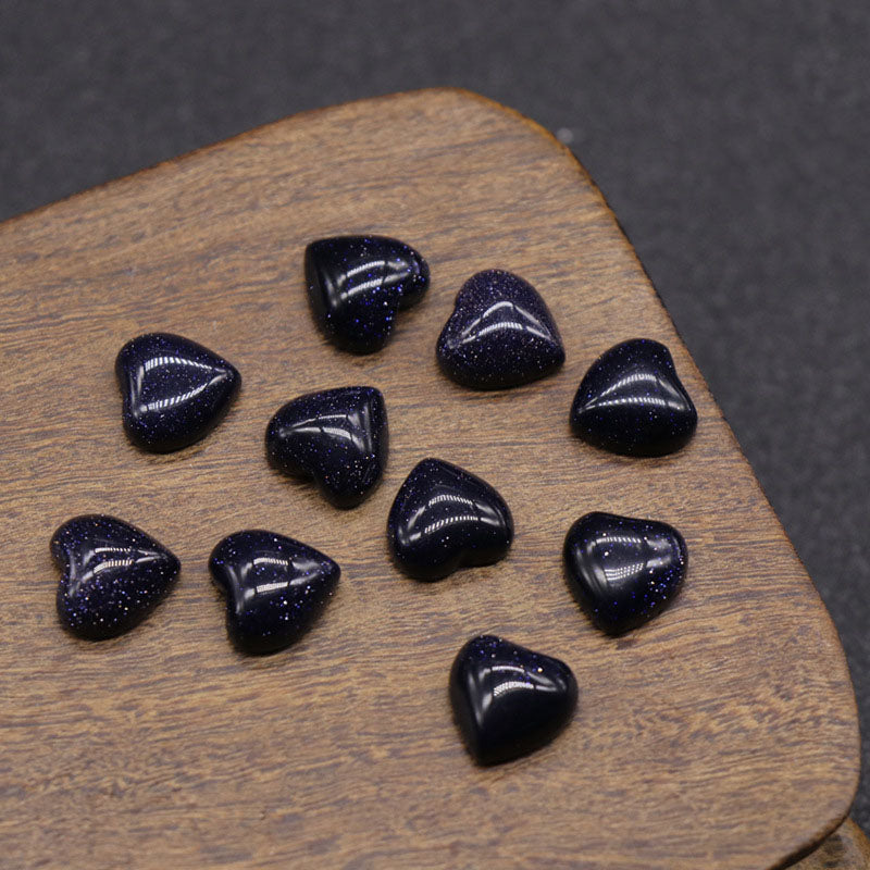 Polished Cabochon Heart - 10mm 5g - Blue Goldstone - NEW221