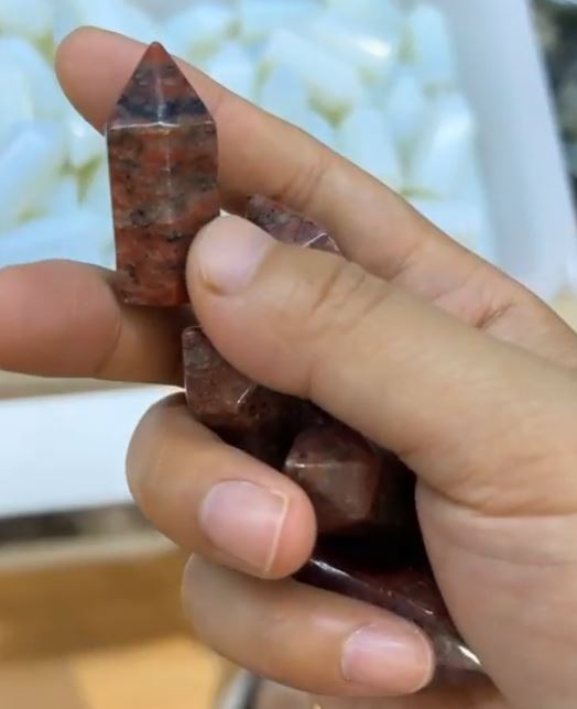 Rhodonite - Points FAT à terminaison unique - 20 x 60 mm - Chine - NEW922