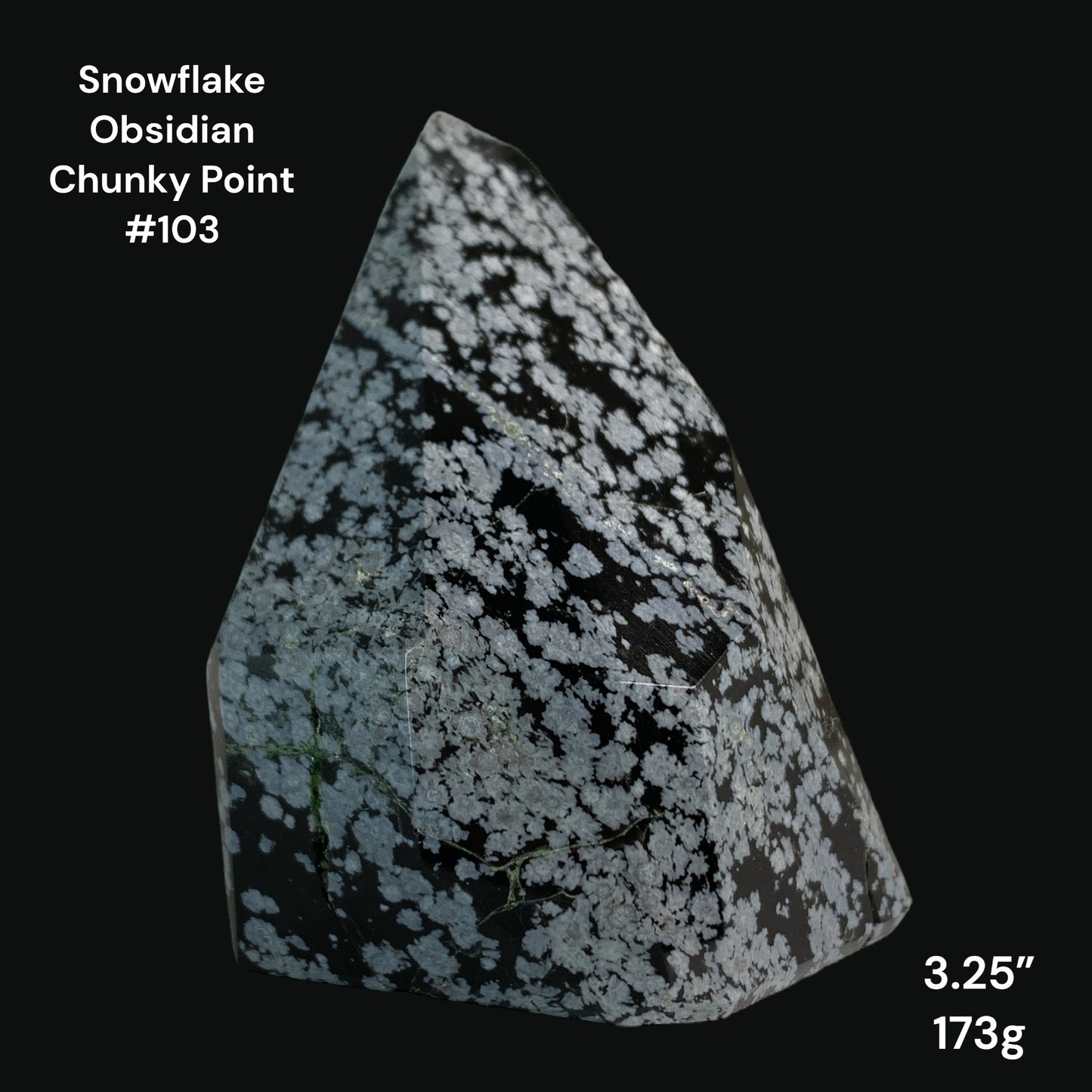 Snowflake Obsidian Chunky Points - 3.25 inch - 173g - Polished Points