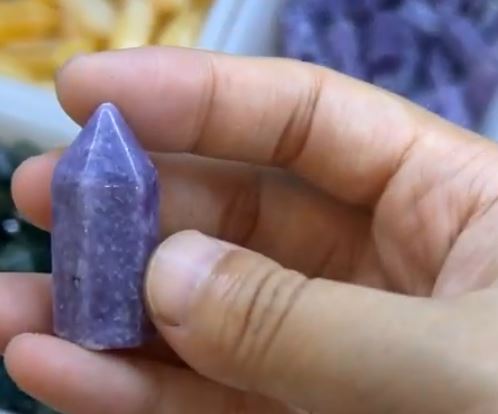 Lepidolite - Points FAT à terminaison unique 60 mm - Chine - NEW922