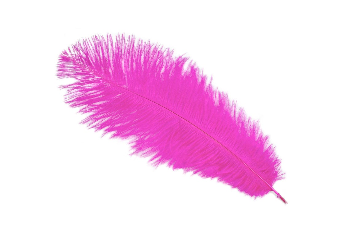 PLUMES D'Autruche 6 à 8 pouces - Rose Vif