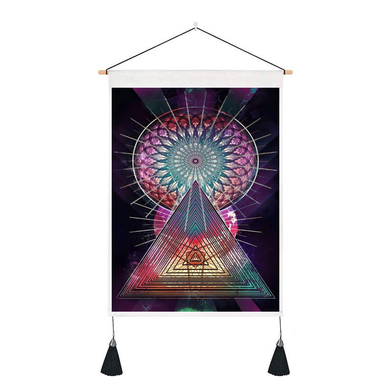 Cintre mural pour tapisserie pyramide - 13,75 de large x 19,5 pouces de long - 35 × 50 cm - Chine - NEW922