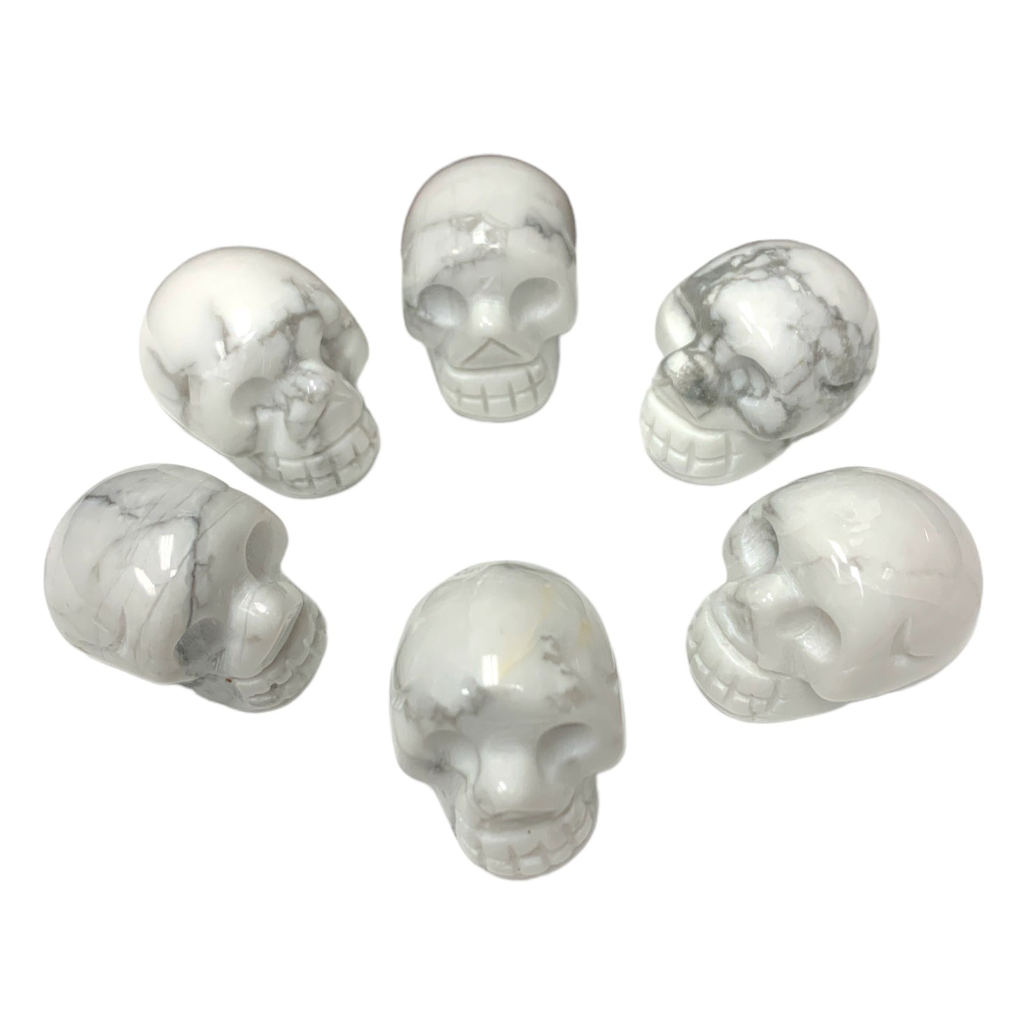 Skull Mini - White Howlite - 30-35mm Grams - China - NEW722