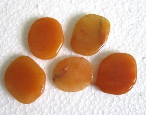 Yellow Jade - Earth Stones - 33x42mm Long 15 g - India