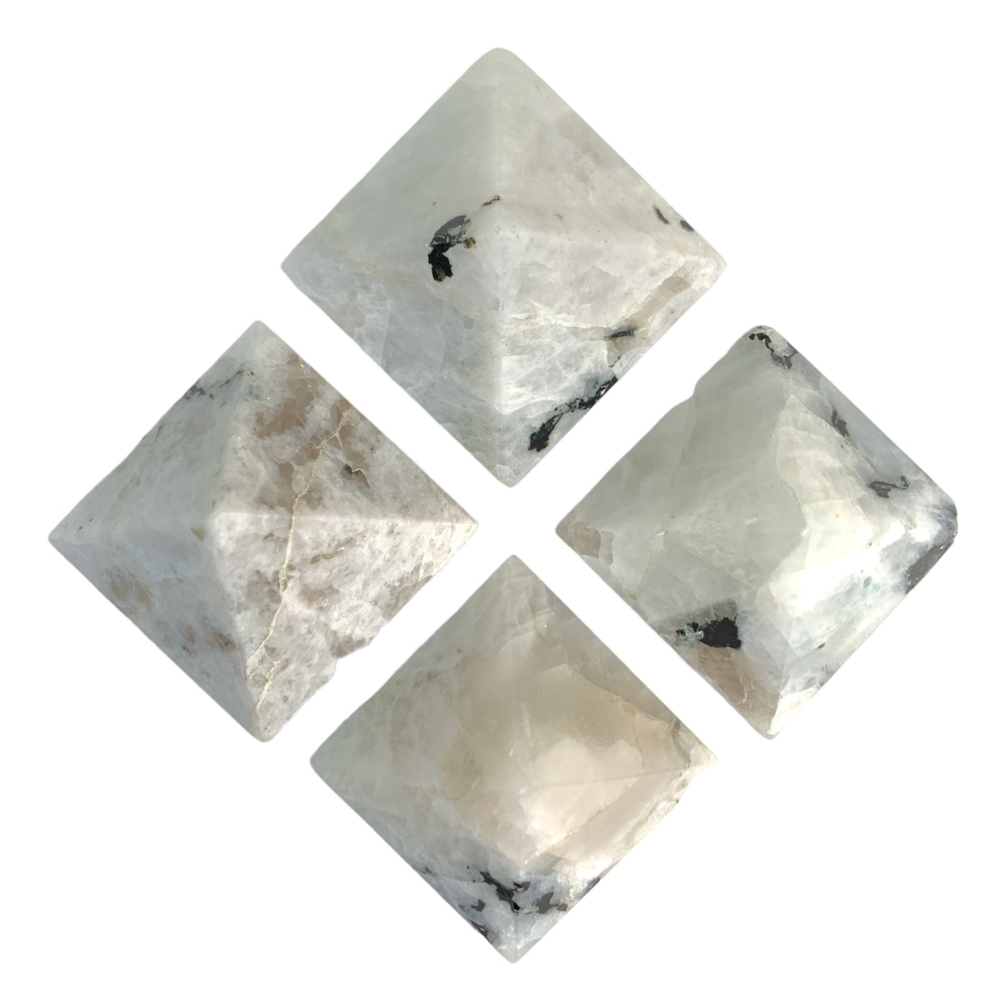 Rainbow Moonstone - Small Pyramids - 23 to 28mm - Price per piece 12g - Order in 5's - NEW121