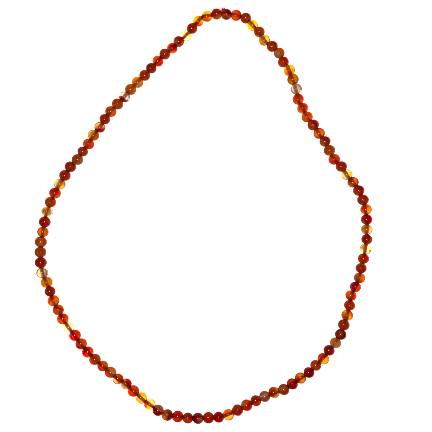 Red Carnelian 5mm Bead Triple Bracelet or Necklace - 20 to 22 inch - China - NEW423