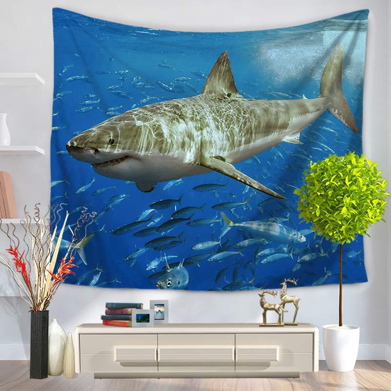 SHARK - Polyester - Tapisserie Murale - 150x130cm - NEW920
