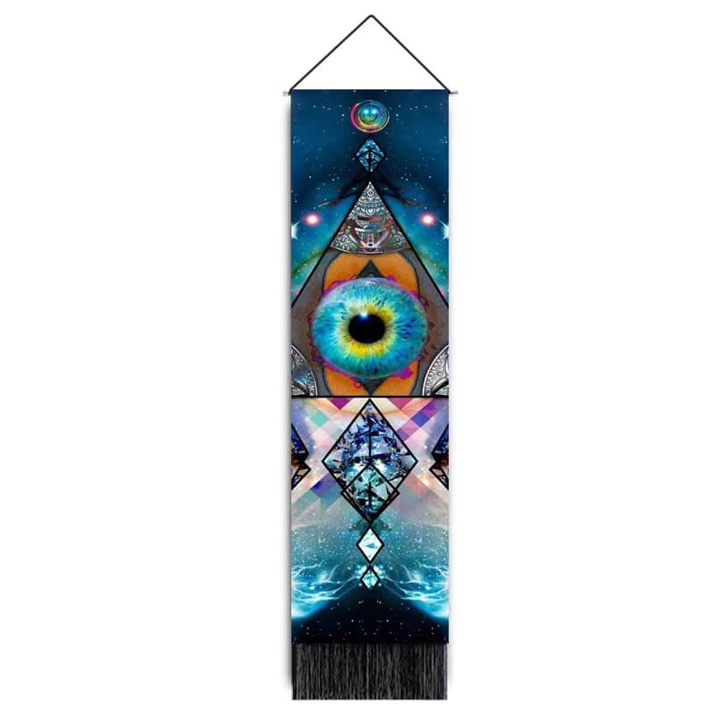 Eye Tapestry Wall Hanger - 12,5 de large x 51 pouces de long - 32,5 × 130 cm - Chine - NEW922