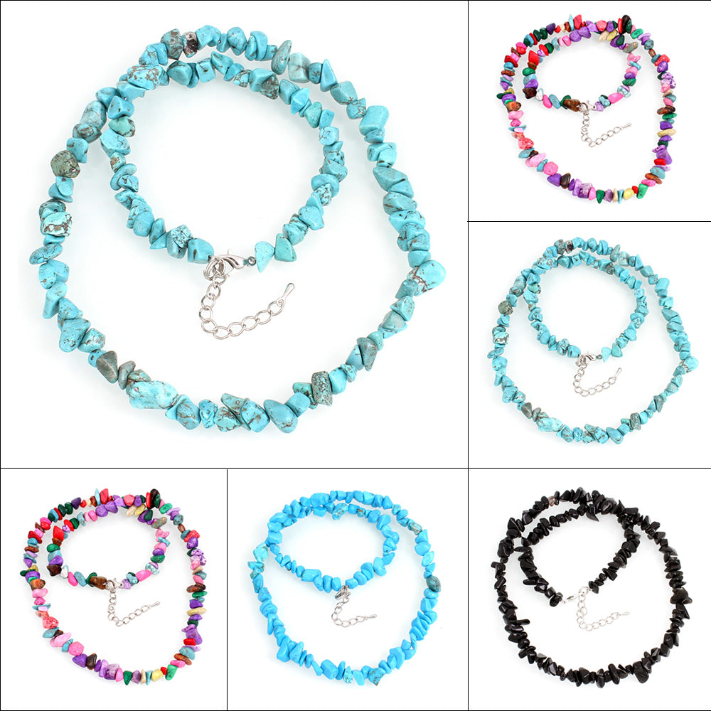 Blue Syn Turquoise Gemstone Nugget
Bracelet with brass lobster clasp & 5mm extender chain - 5x3-15x8mm Length 19 Inch - NEW521