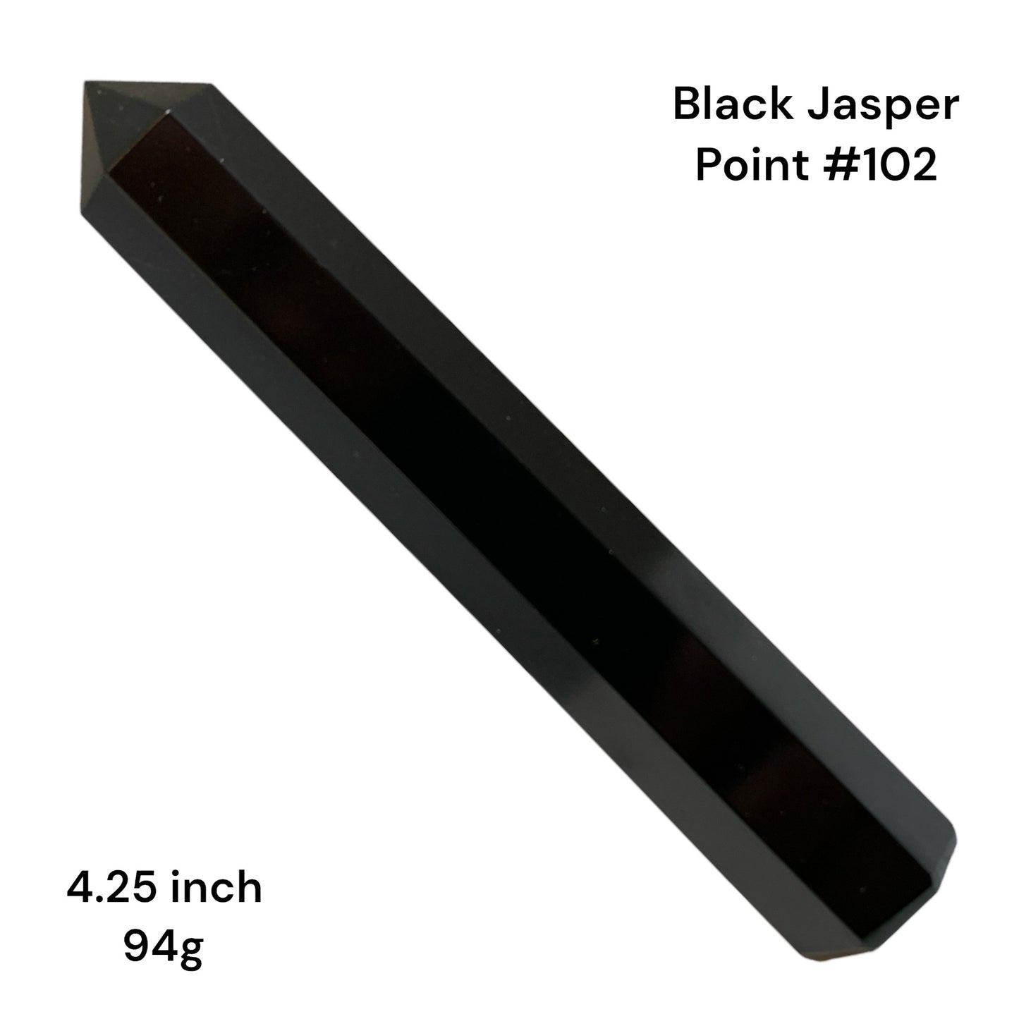 Black Jasper - Obelisk - 4.25 inch - 94g- Polished Points