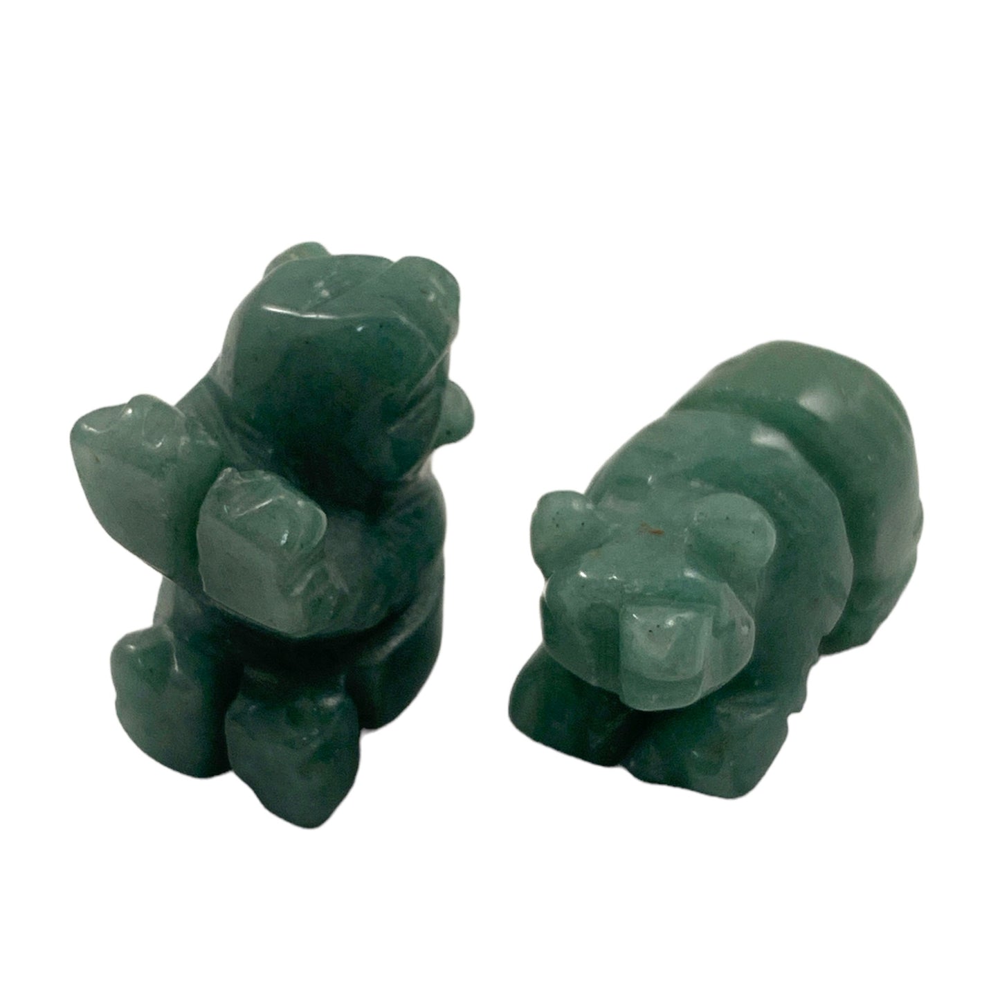 Walking Bear - Green Aventurine - Mini 1 inch - 1 Piece - China - NEW1022