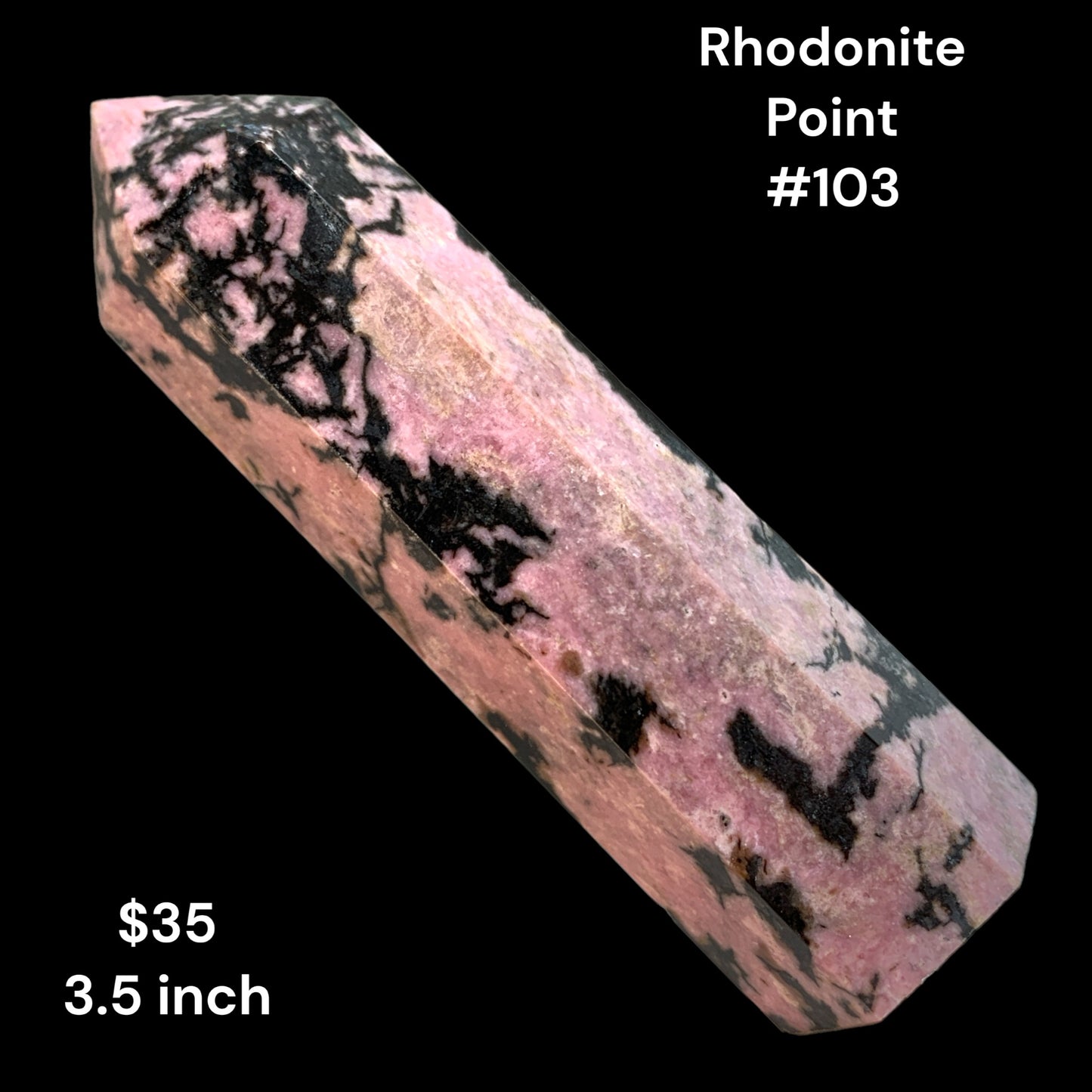 Rhodonite - Polished Points -3.5 inch- 135g