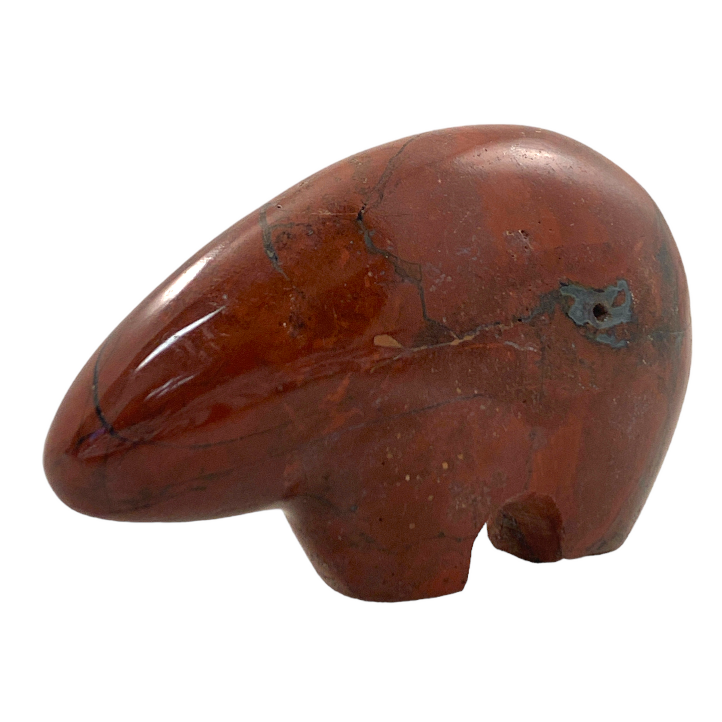 Abstract Bear - Chestnut Jasper - Rare Carving from Madagascar 3.5"x2.25"