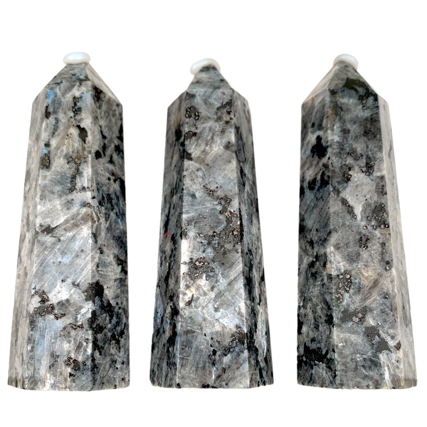Larvikite - Pointes Polies - 8 - 15cm - Prix au gramme - Chine