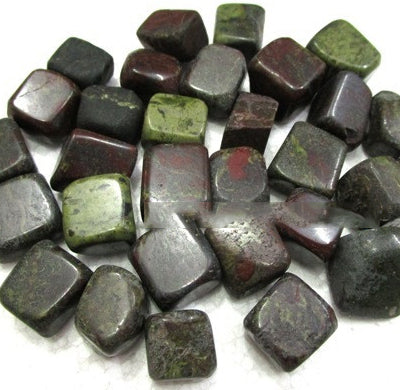 DRAGON Bloodstone Tumbled Stones - Medium 20 - 30 mm - 500 grammes - Inde - Courage et force pour suivre votre chemin dans la vie