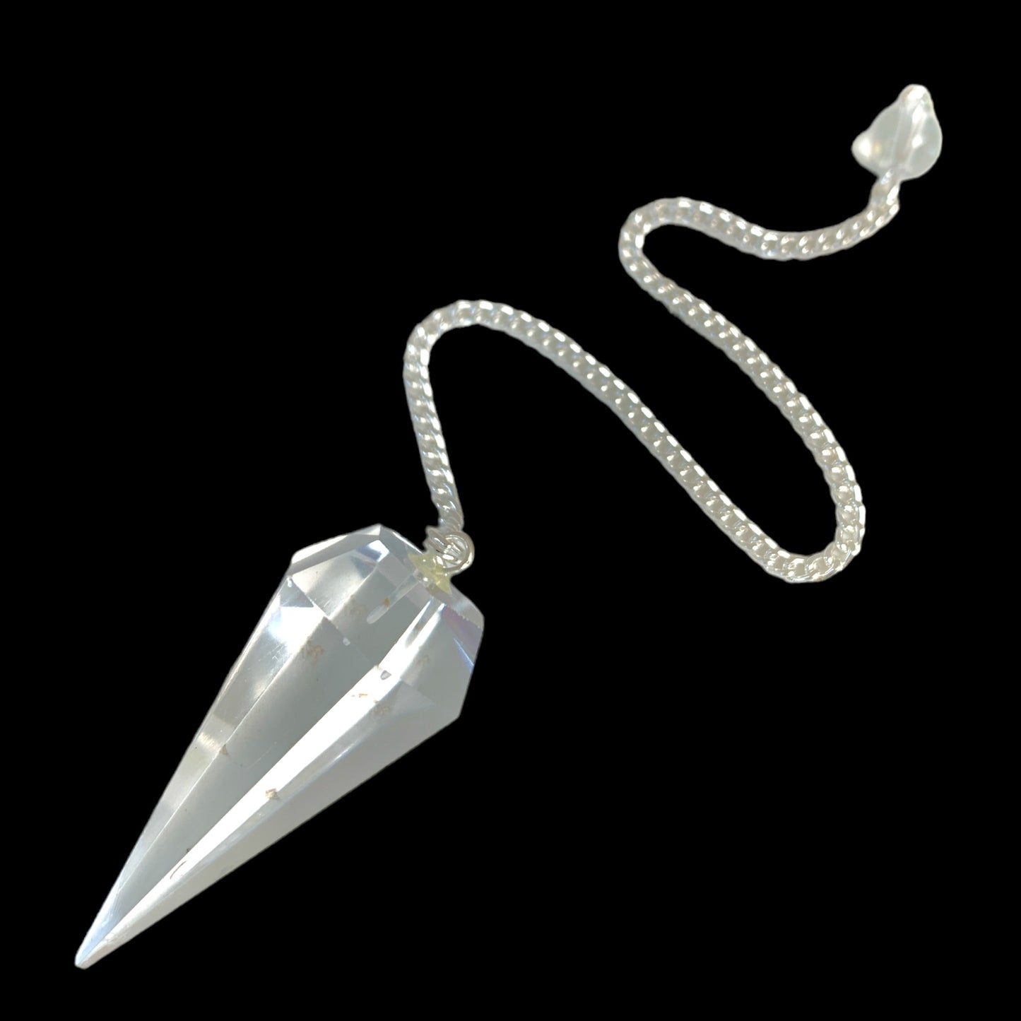 Crystal Quartz 6 facet pendulum - 35-40mm 12g - India