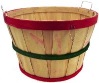 FULL BUSHEL BASKET RED & GRN 17 DIA 11-5 DEEP