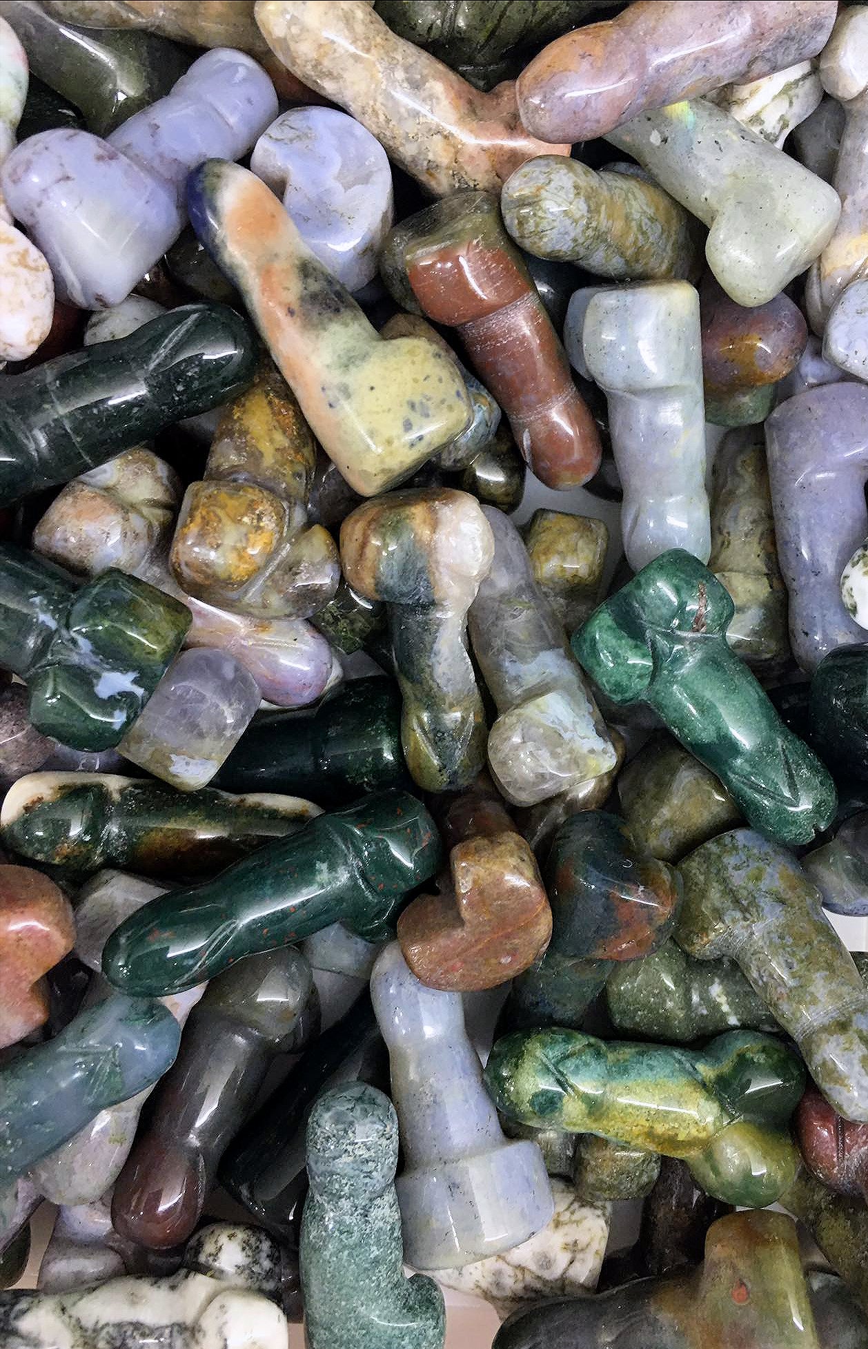 Male Body DingDing Penis - Assorted Stones - 1 inch - China - NEW1122