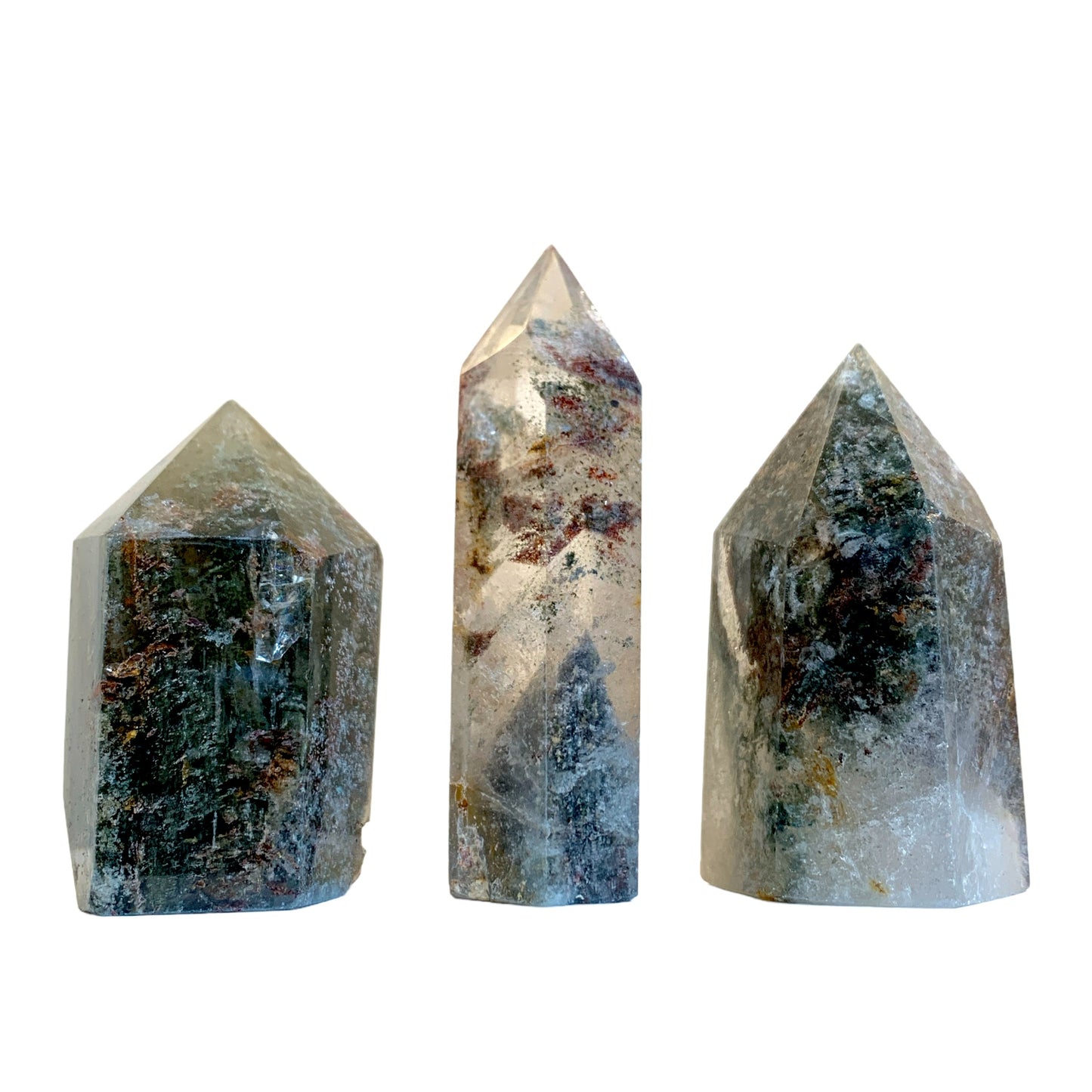 SMOKEY QUARTZ 1000 LAYER PHANTOM Points - 2-3 pouces - Quartz de jardin - Prix par gramme - NEW822